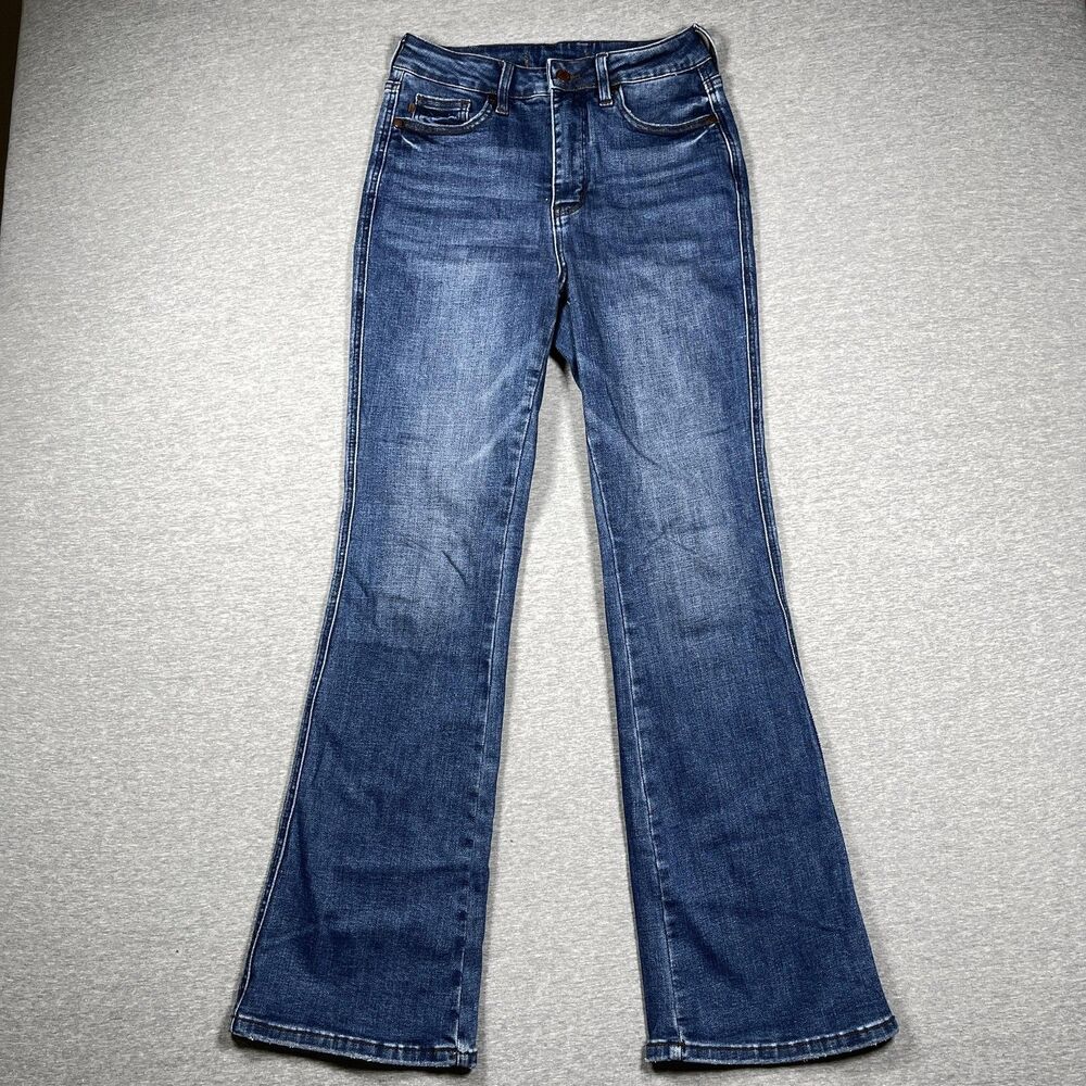 Judy Blue Jeans Womens 5/27 Blue Bootcut Mid Rise Slim Stretch Medium Wash